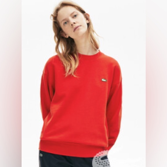 Lacoste red sweatshirt, French terry, lightweight - Picture 1 of 5